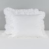 Softwash Cotton Ruffle White European Pillowcase Pair - Vintage