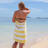 Striped Cabana Cotton Terry Beach Towel - Sunshine