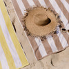 Striped Cabana Cotton Terry Beach Towel - Sunshine