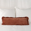 Modella Velvet Ruffle Lumbar Cushion - Oak