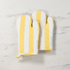 Cucina Lemon Stripe Oven Mitt Pair